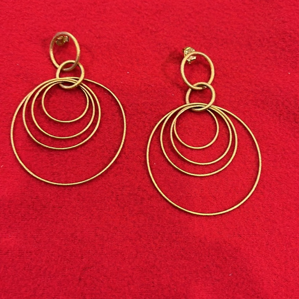 Goldstone pierced earrings